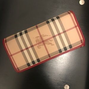 Authentic Burberry Haymarket wallet
